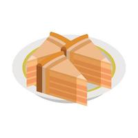 Piece of cake icon, isometric style vector