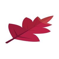 Viburnum red tree leaf icon, isometric style vector