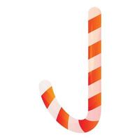 Xmas candy stick icon, isometric style vector