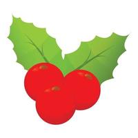 Holly berry icon, isometric style vector