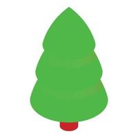 Fir tree icon, isometric style vector
