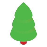 Fir tree icon, isometric style vector