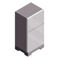 Garage modern fridge icon, isometric style vector