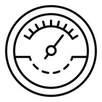 Fuel tachometer icon, outline style vector