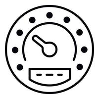 Digital speedometer icon, outline style vector