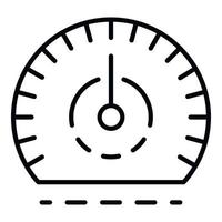 Auto speedometer icon, outline style vector