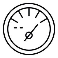 Fuel full tachometer icon, outline style vector