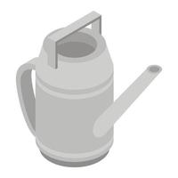 Watering can icon, isometric style vector