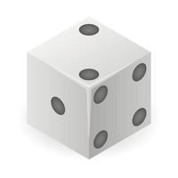 Lucky dice icon, isometric style vector