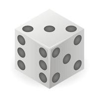 Toy dice icon, isometric style vector