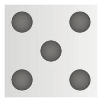 Five point dice icon, cartoon style vector