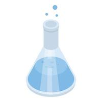 Chemical bottle icon, isometric style vector