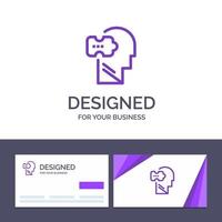 Creative Business Card and Logo template Logic Mind Problem Solving Vector Illustration