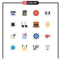 16 iconos creativos signos y símbolos modernos de diseño de ventana diseño de tabla de error paquete editable de elementos creativos de diseño de vectores