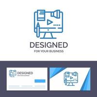tarjeta de visita creativa y plantilla de logotipo contenido empresarial derechos de autor derecho digital ilustración vectorial vector