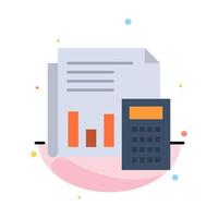 Audit Accounting Banking Budget Business Calculation Financial Report Abstract Flat Color Icon Template vector