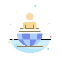 Global Process Business International Modern Abstract Flat Color Icon Template vector