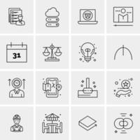 16 Universal Business Icons Vector Creative Icon Illustration to use in web and Mobile Related project