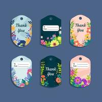 Labels Collection with Flowers Spring vector