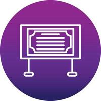 Bulletin Board Vector Icon