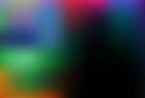 multicolor oscuro, patrón de bokeh abstracto de vector de arco iris.
