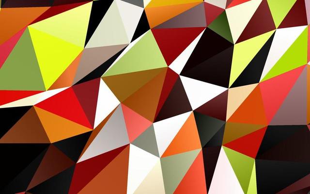 Light Green, Red vector blurry triangle pattern.