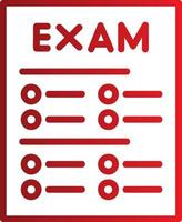 icono de vector de examen