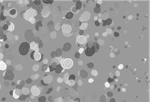 Light Silver, Gray vector pattern with lines, ovals.