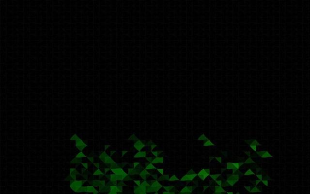 Dark Green vector layout with lines, triangles.