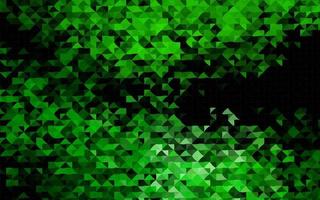Fondo de vector verde oscuro con triángulos.