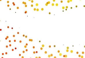 Light Yellow, Orange vector backdrop with dots.