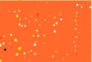 Light Yellow, Orange vector texture in poly style with circles, cubes.