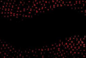 Dark Red vector pattern with arithmetic signs.