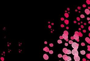 Dark Red vector background with bubble shapes.