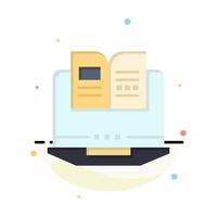 Laptop Computer Book Hardware Abstract Flat Color Icon Template vector