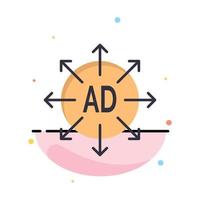 Advertising Submission Advertising Submission Ad Abstract Flat Color Icon Template vector