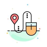 Mouse Location Search Computer Abstract Flat Color Icon Template vector