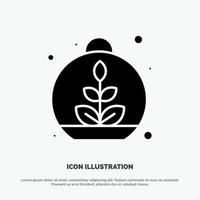 Growing Leaf Plant Spring solid Glyph Icon vector