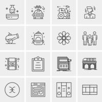 16 Universal Business Icons Vector Creative Icon Illustration to use in web and Mobile Related project