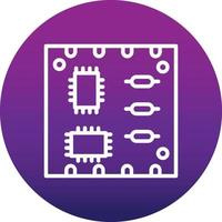 icono de vector de placa pcb