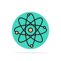 Atom Chemistry Molecule Laboratory Abstract Circle Background Flat color Icon vector