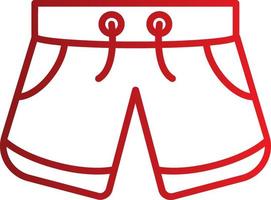 icono de vector de pantalones cortos