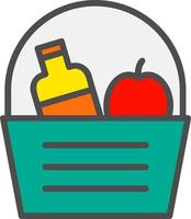 Picnic Basket Vector Icon