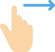 Finger Gestures Right Slide Swipe  Flat Color Icon Vector icon banner Template