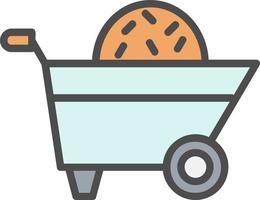 Wheelbarrow Vector Icon