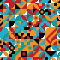 Eye Catching Uniquely Shaped Geometric Seamless Background vector