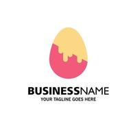 Decoration Easter Easter Egg Egg Business Logo Template Flat Color vector