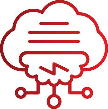 Computing Cloud Vector Icon