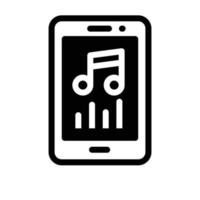 ilustración vectorial de música móvil en un fondo. símbolos de calidad premium. iconos vectoriales para concepto y diseño gráfico. vector