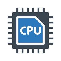 ilustración de vector de chip de cpu en un fondo. símbolos de calidad premium. iconos vectoriales para concepto y diseño gráfico.